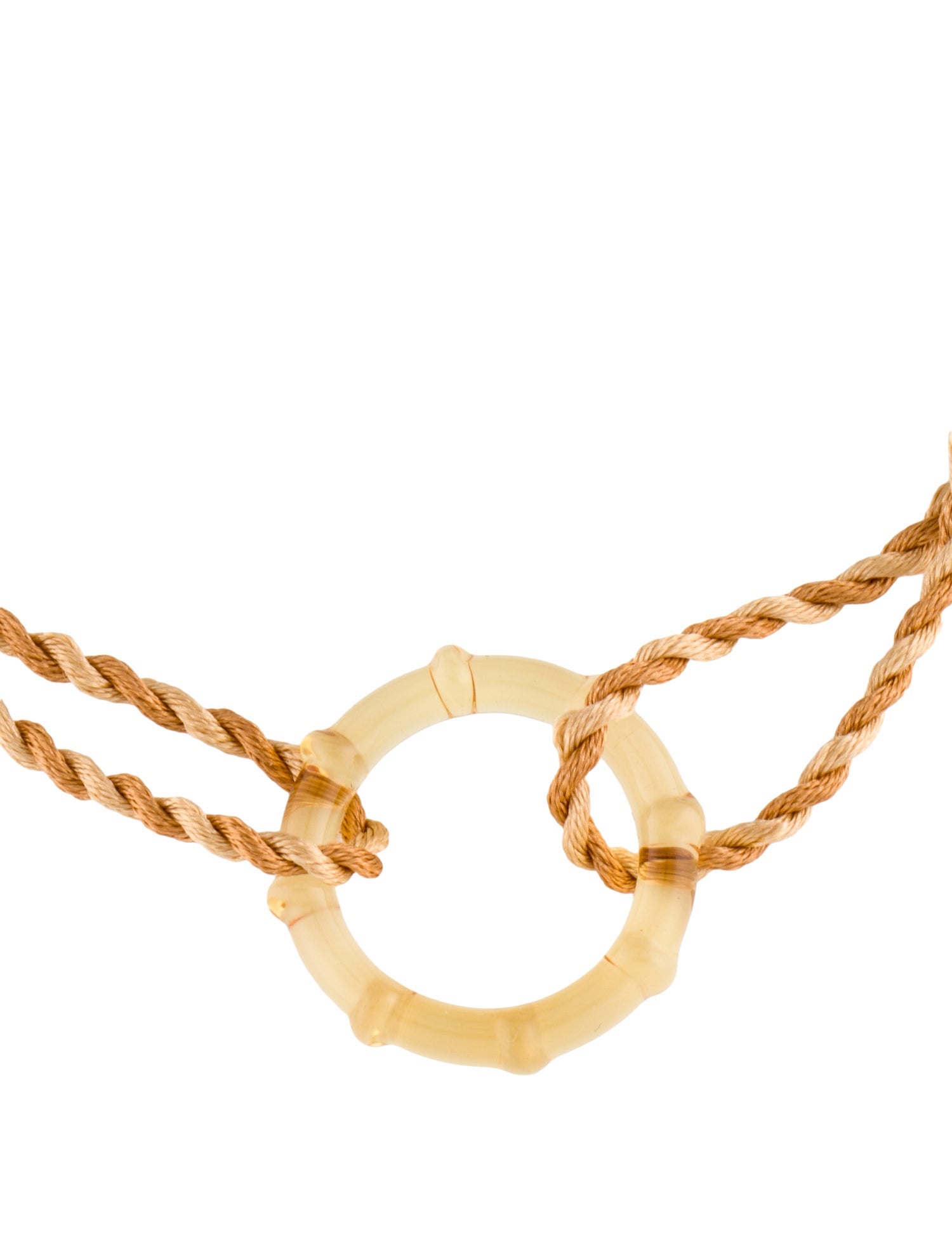 Lalique Glass and Cord Wrap Bracelet